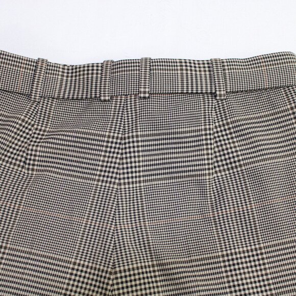 Hugo Boss Tokna Brown Taupe Plaid Strait Fit Boot Cut Optional Belt Pant, Size 2 - Picture 8 of 10